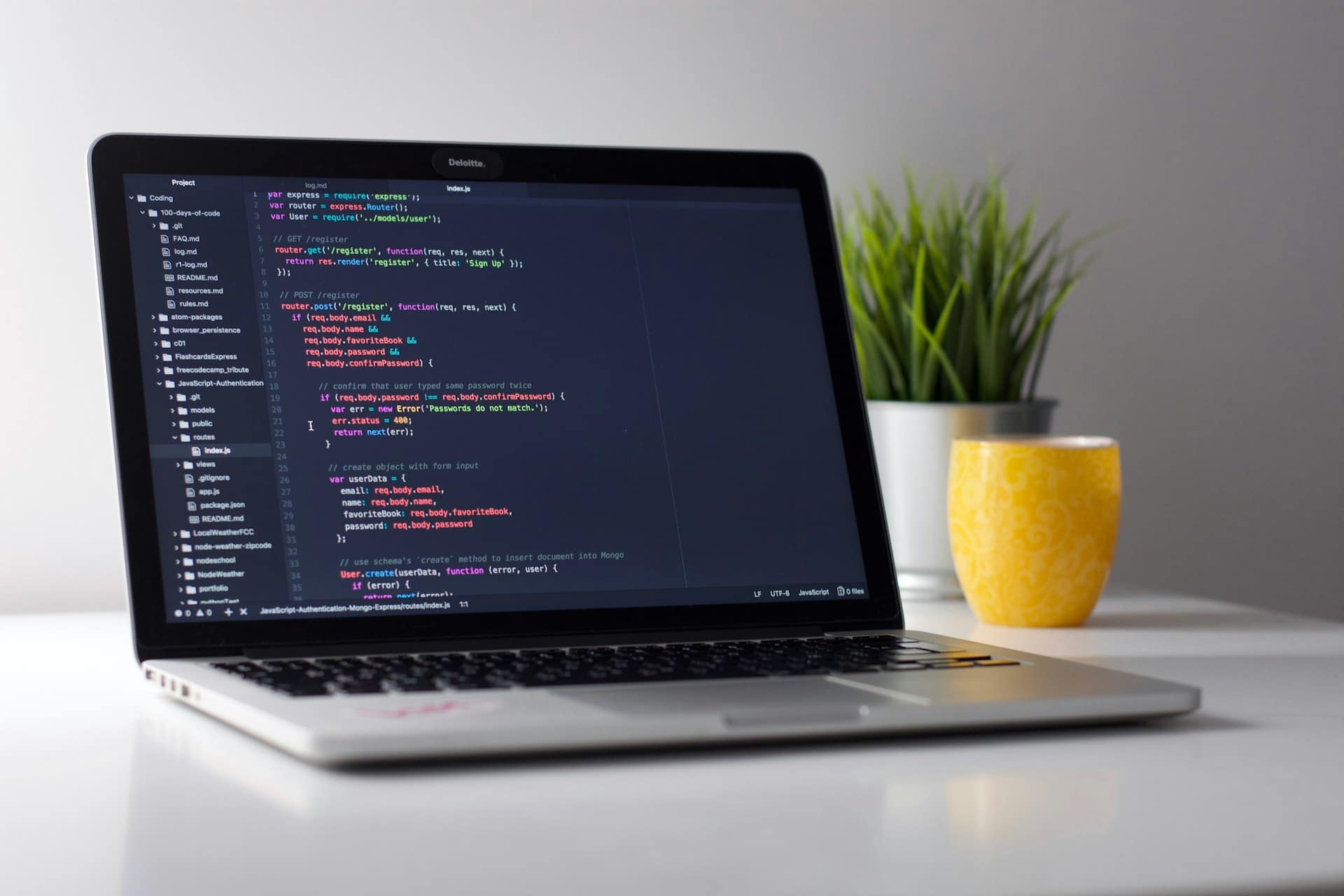 Developer workstation with code